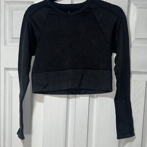 Aerie OFFLINE Dark grey Long Sleeve Crop Top